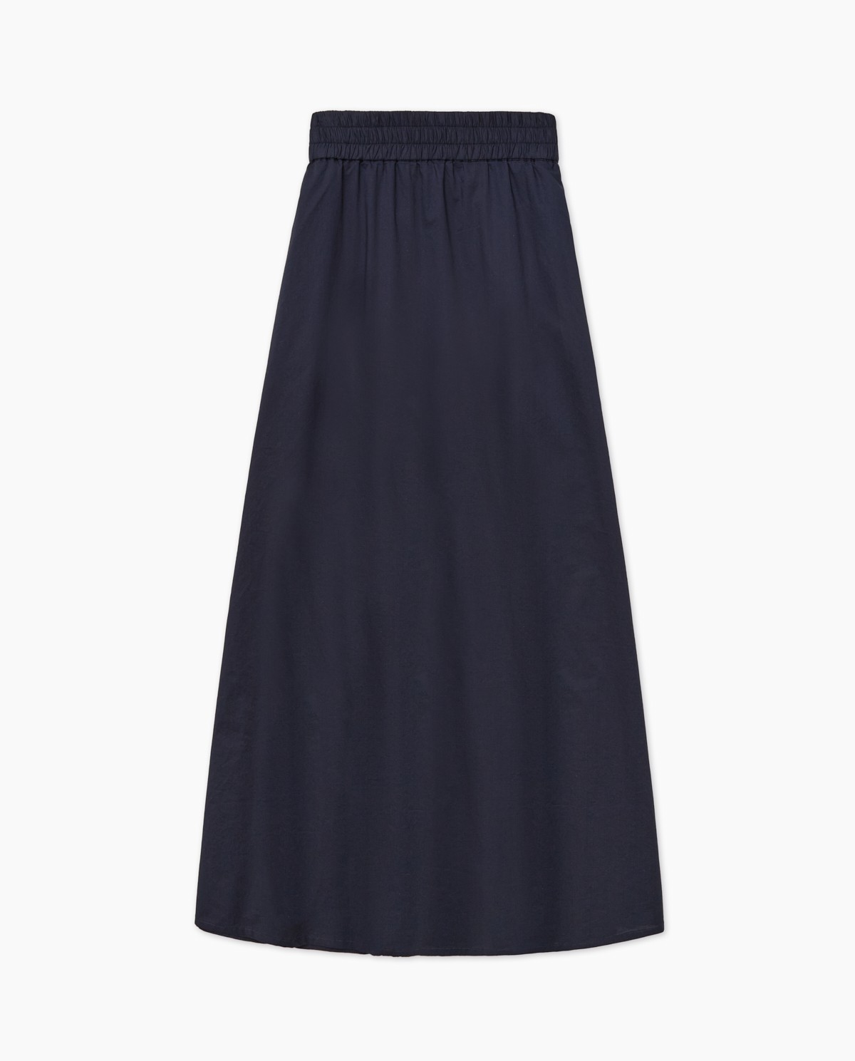 Falda cintura elástica popelín azul oscuro 6