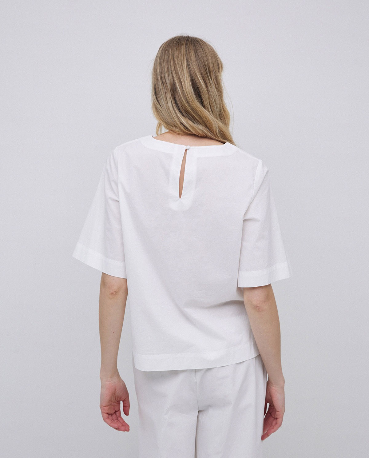 Chemise en popeline blanche 3