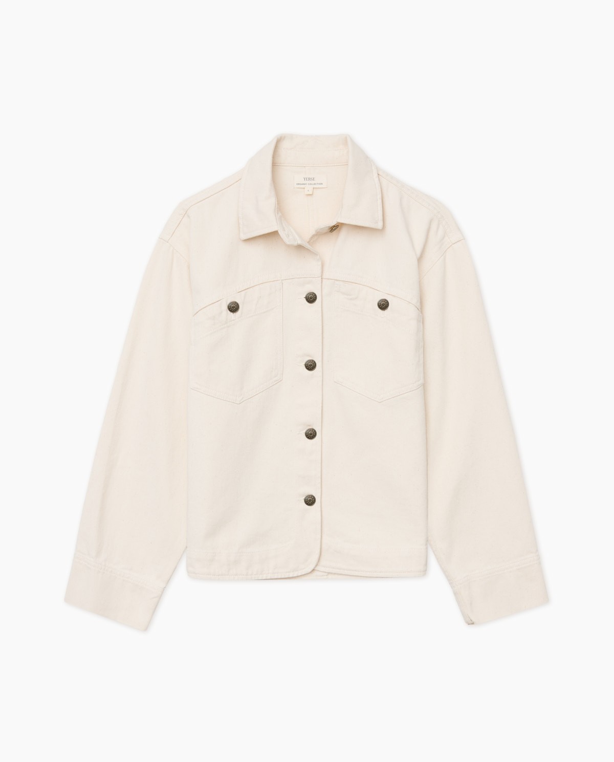 Raw denim jacket with pockets