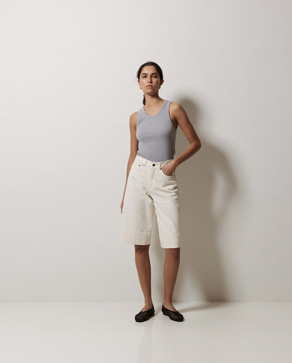 Raw denim Bermuda shorts 1