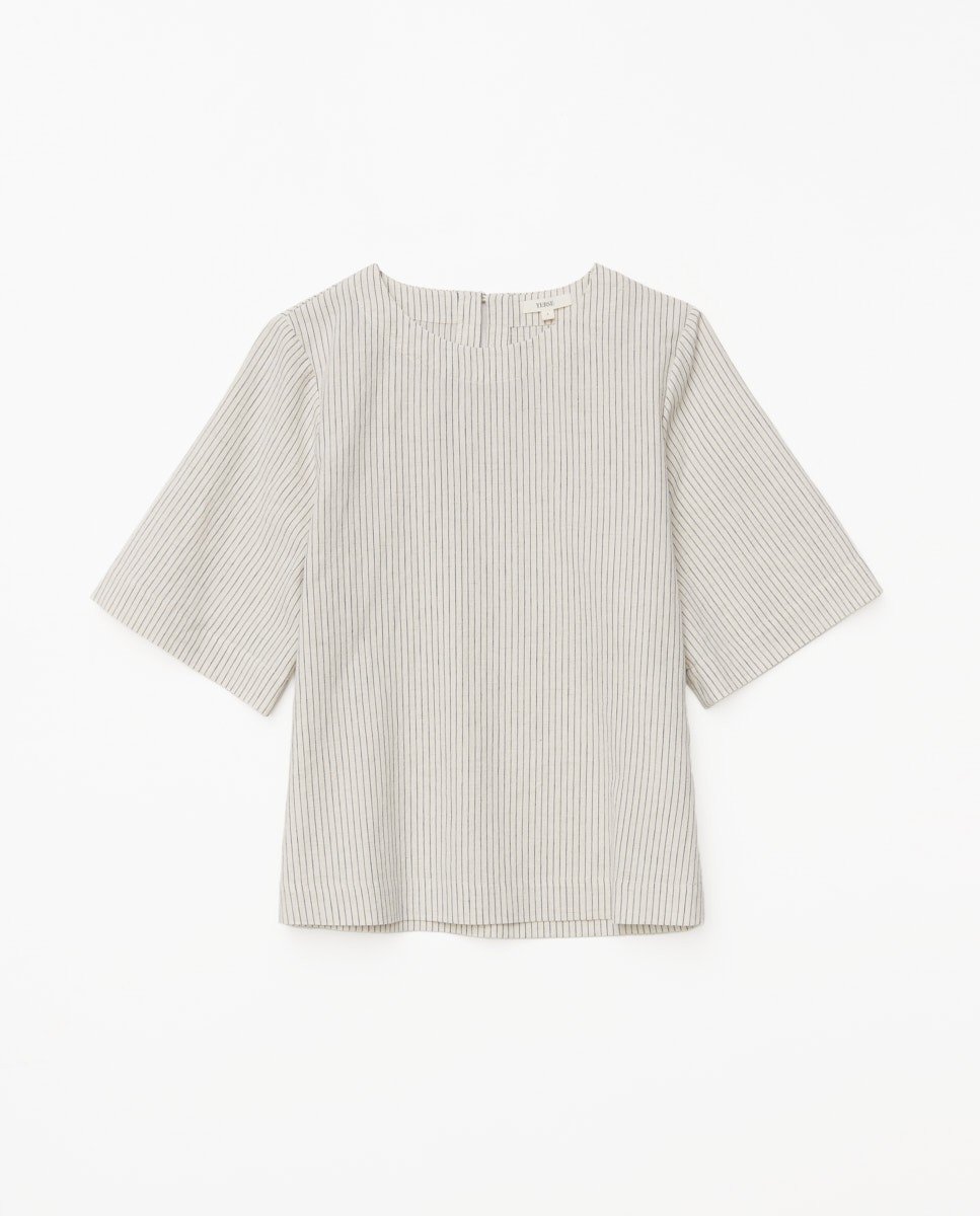 Chemise boutonnée au dos écrue 7
