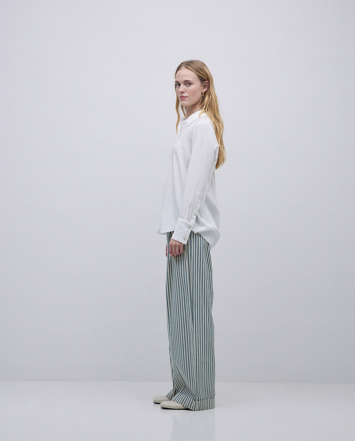 Camisa fluida viscosa blanc 4
