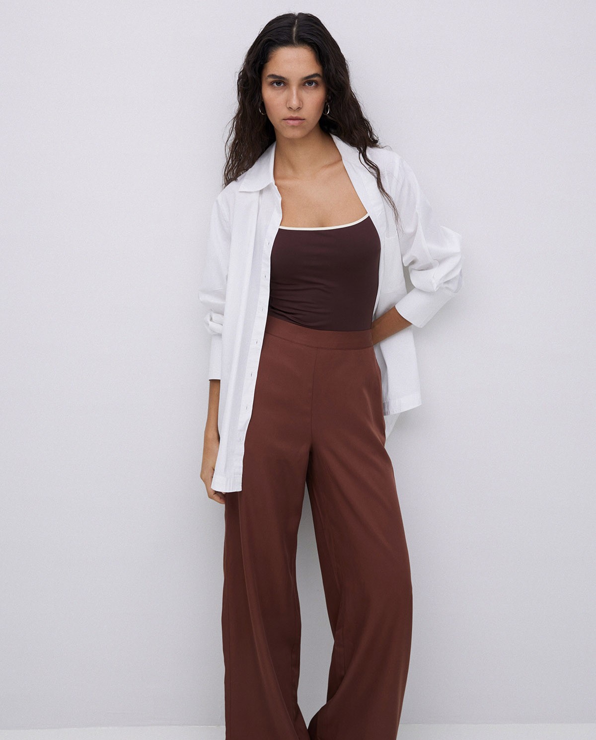 White plain poplin shirt 3