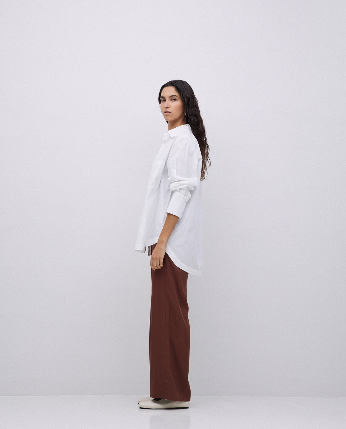 White plain poplin shirt 4