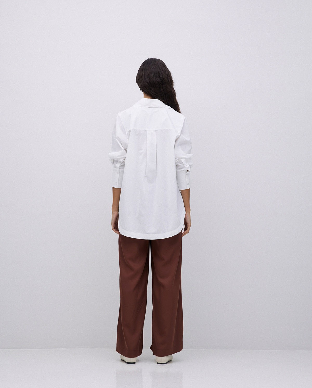 White plain poplin shirt 6