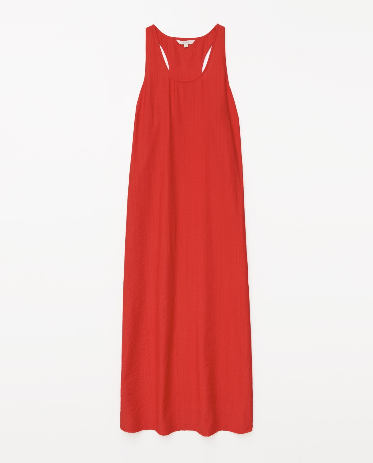 Vestido largo sin mangas coral 7