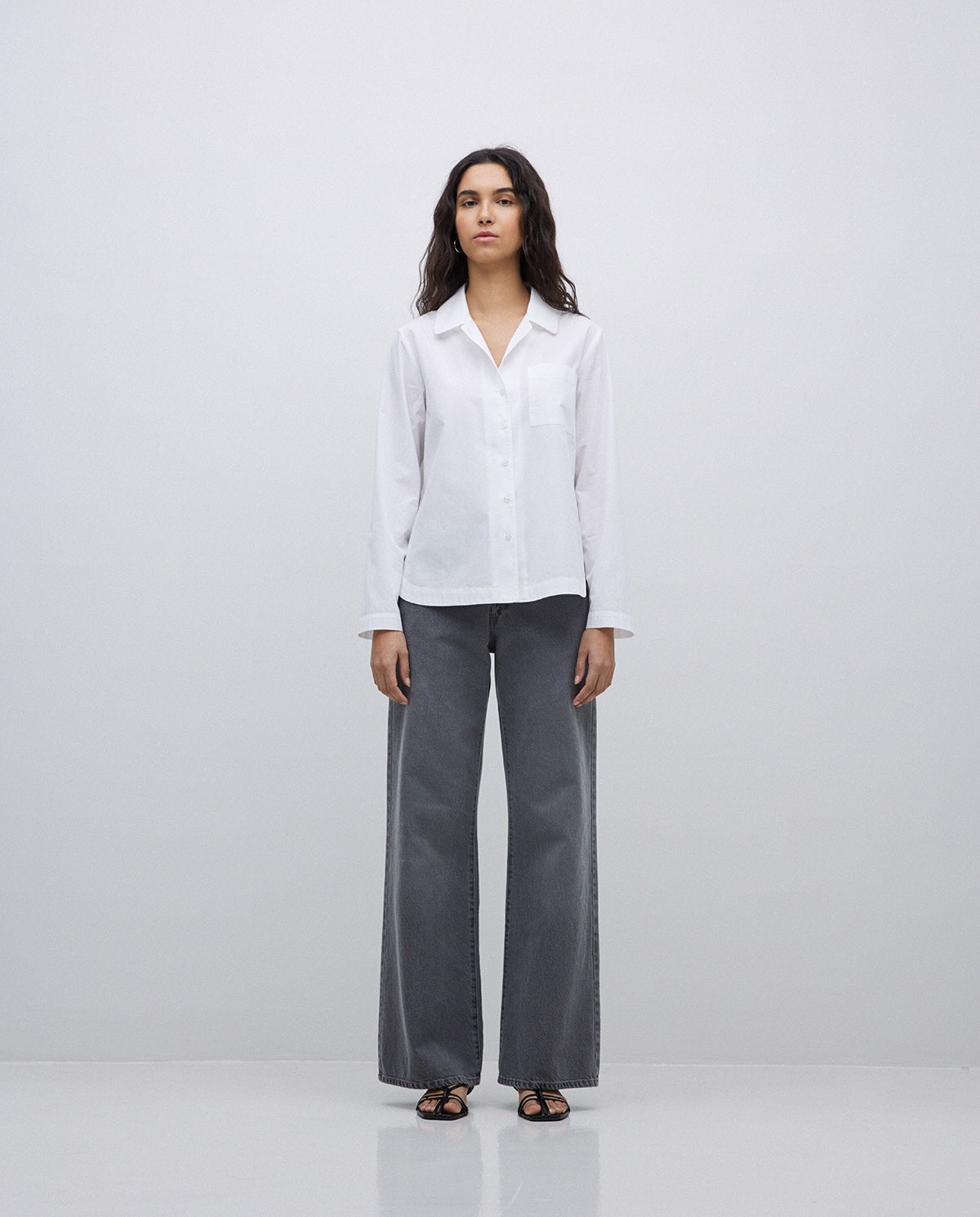 Camisa popelín algodón orgánico blanco 6