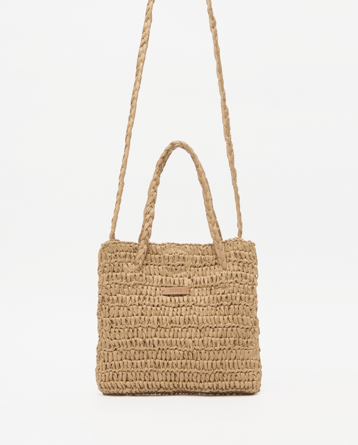 Natural raffia shoulder bag 6