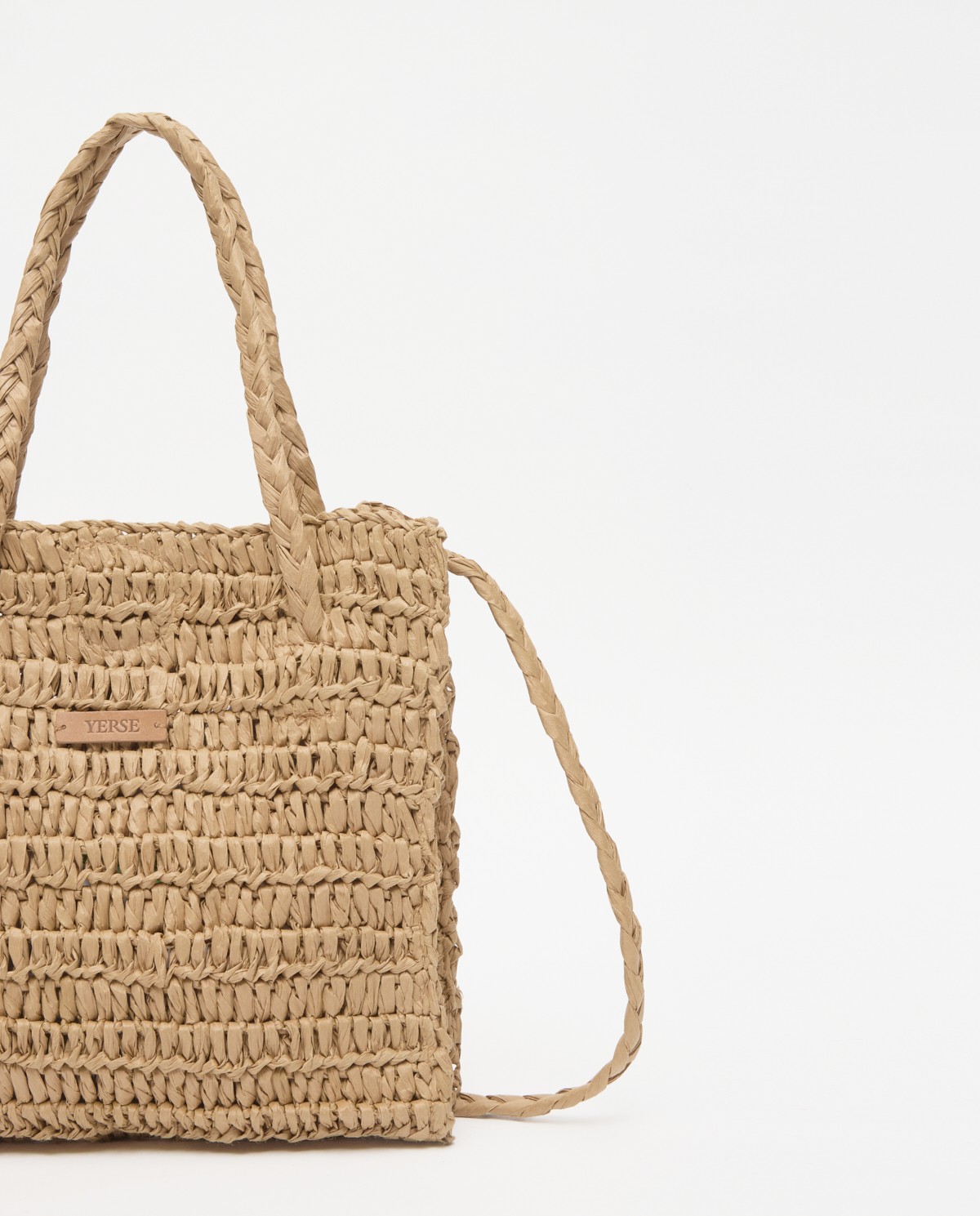 Natural raffia shoulder bag 5