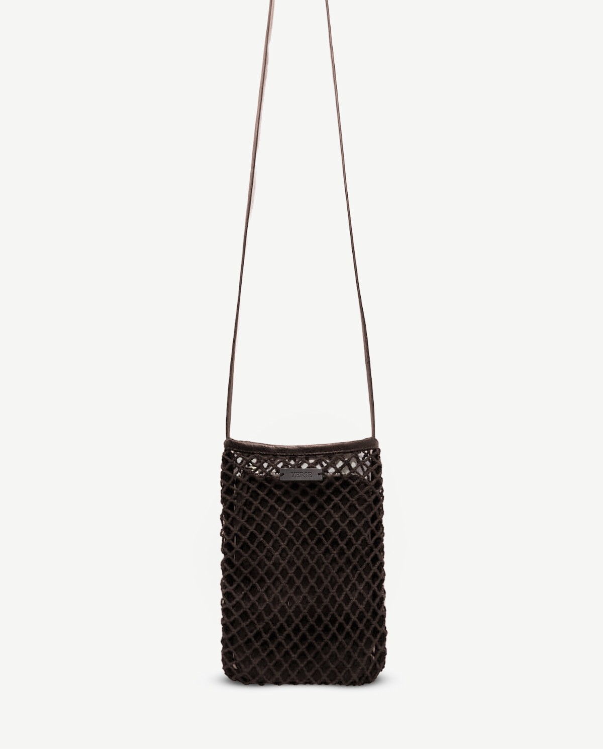 Chocolate mesh mobile pouch 1