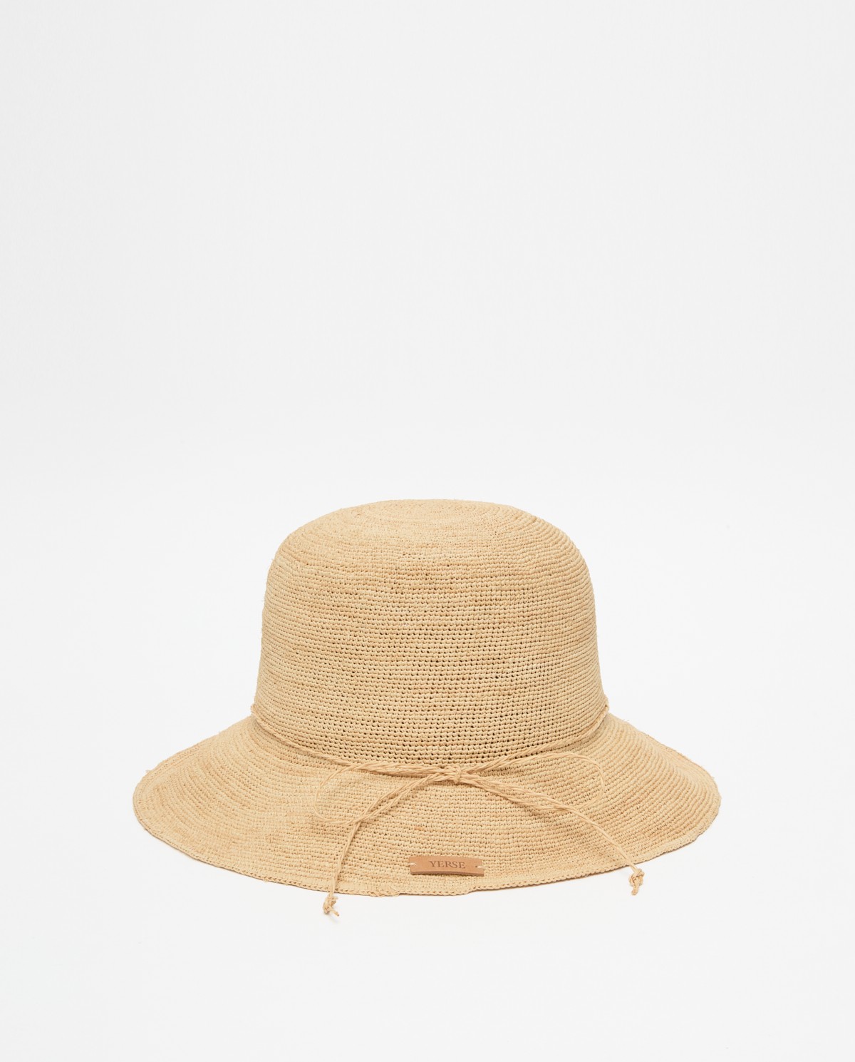 Sombrero handmade rafia camel