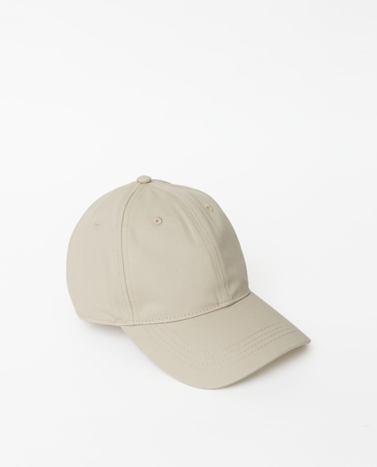 Beige adjustable cotton cap