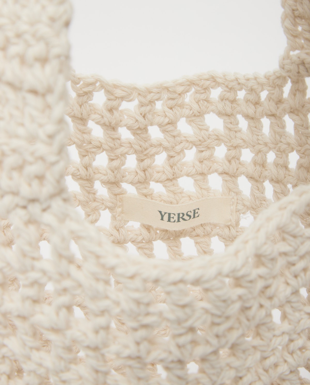 Sac en macramé écru fait main 4