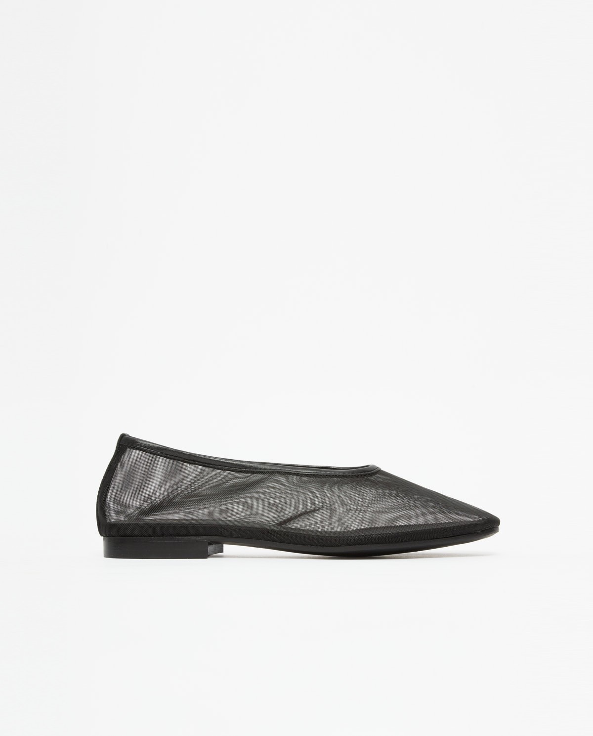 Ballerines tissu filet noir 2