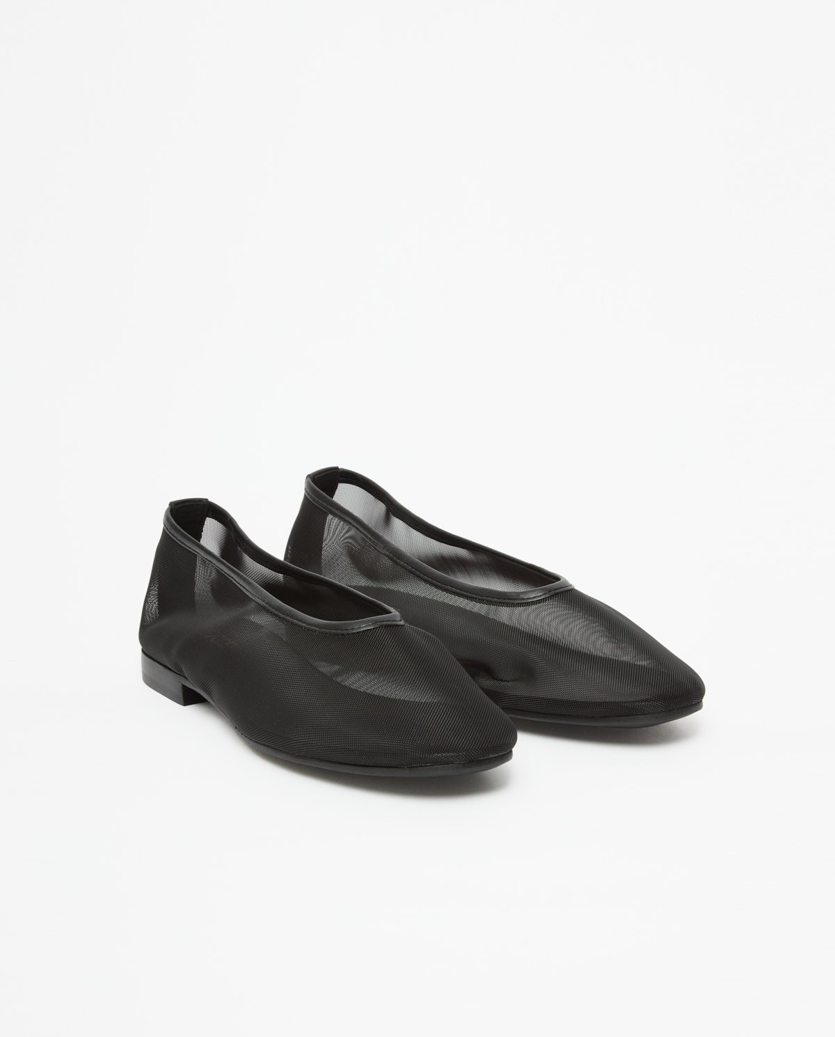 Ballerines tissu filet noir 3