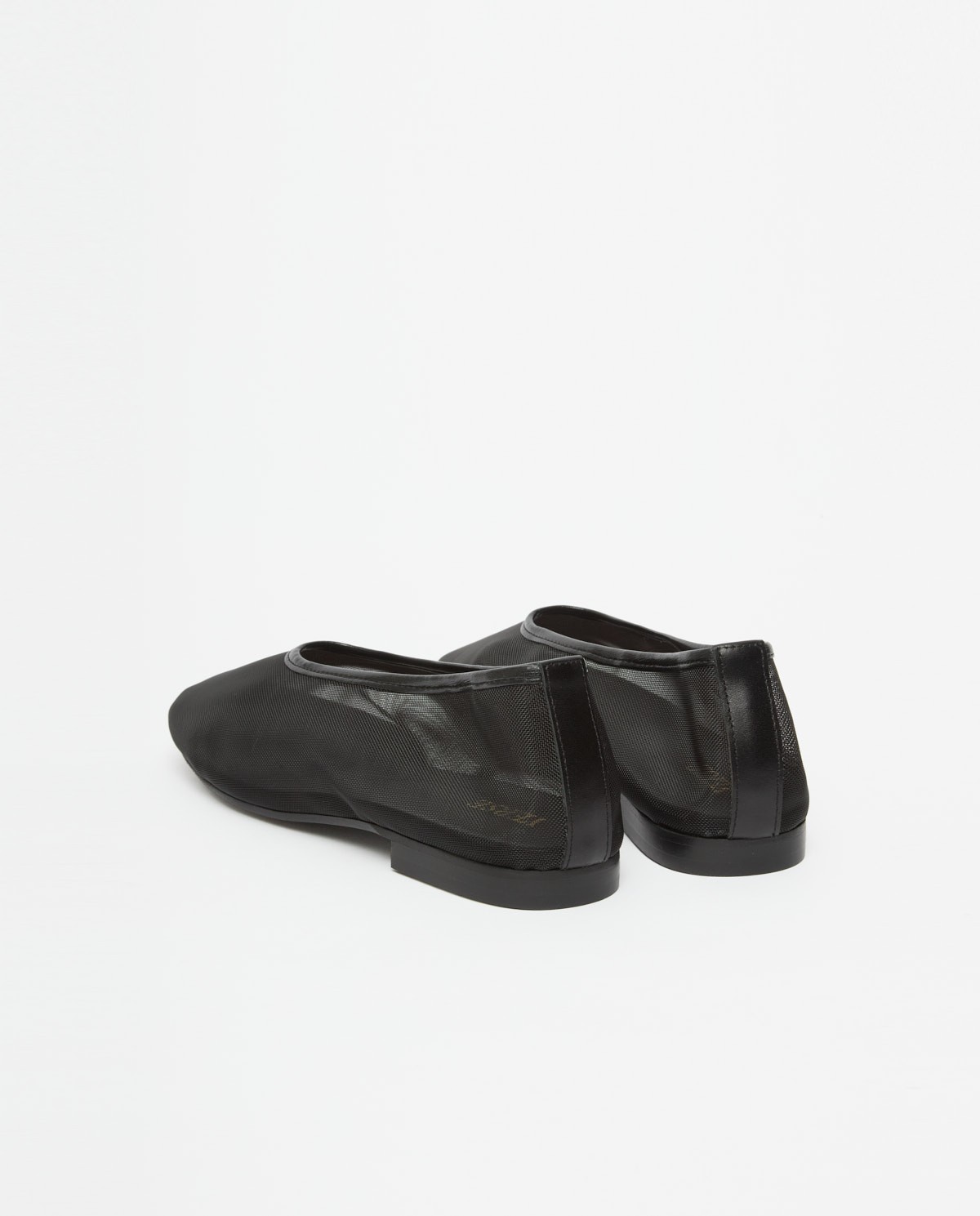 Ballerines tissu filet noir 4