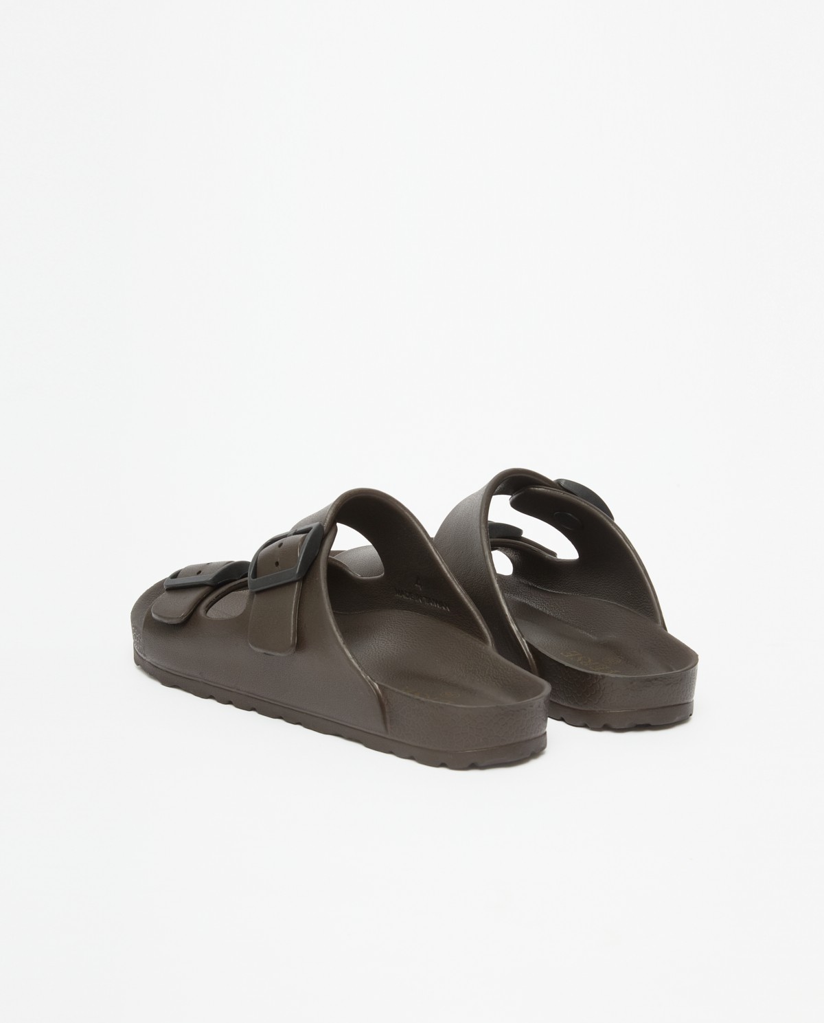 Sandalias hebillas caucho chocolate