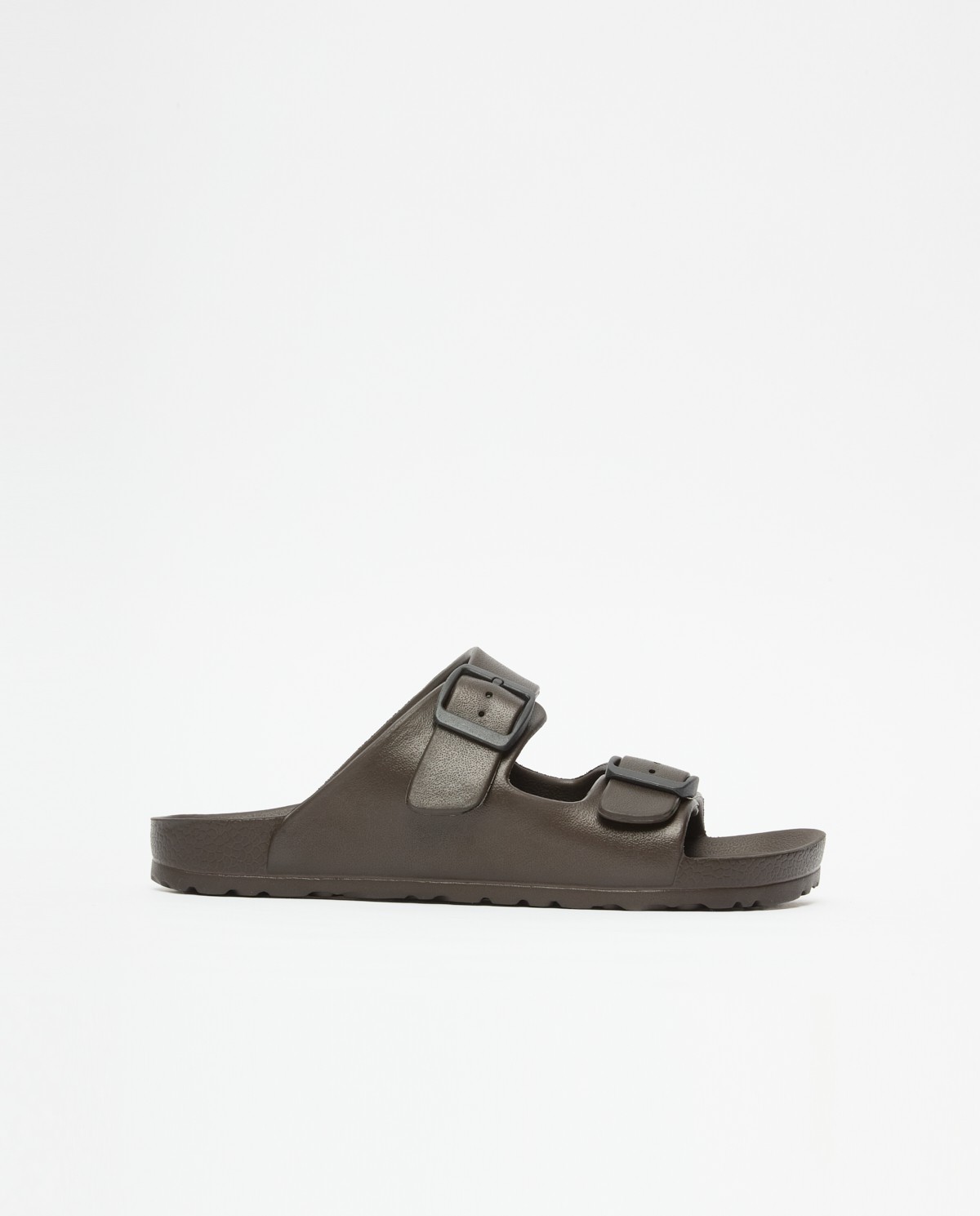 Sandalias hebillas caucho chocolate