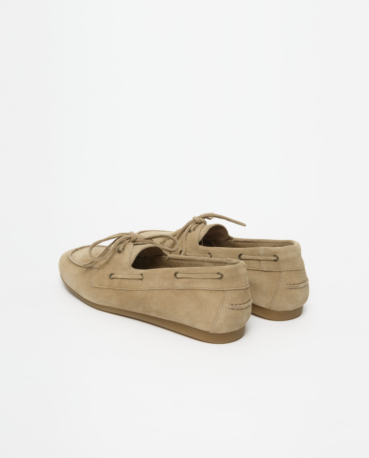 Zapato estilo náutico serraje beige