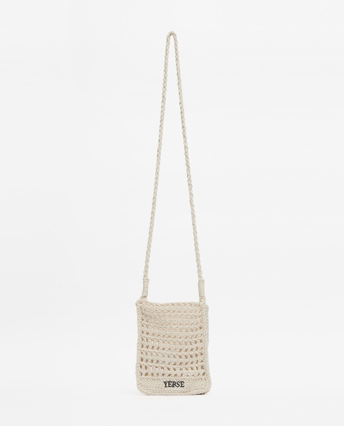 Sac fait main en maille écru 4