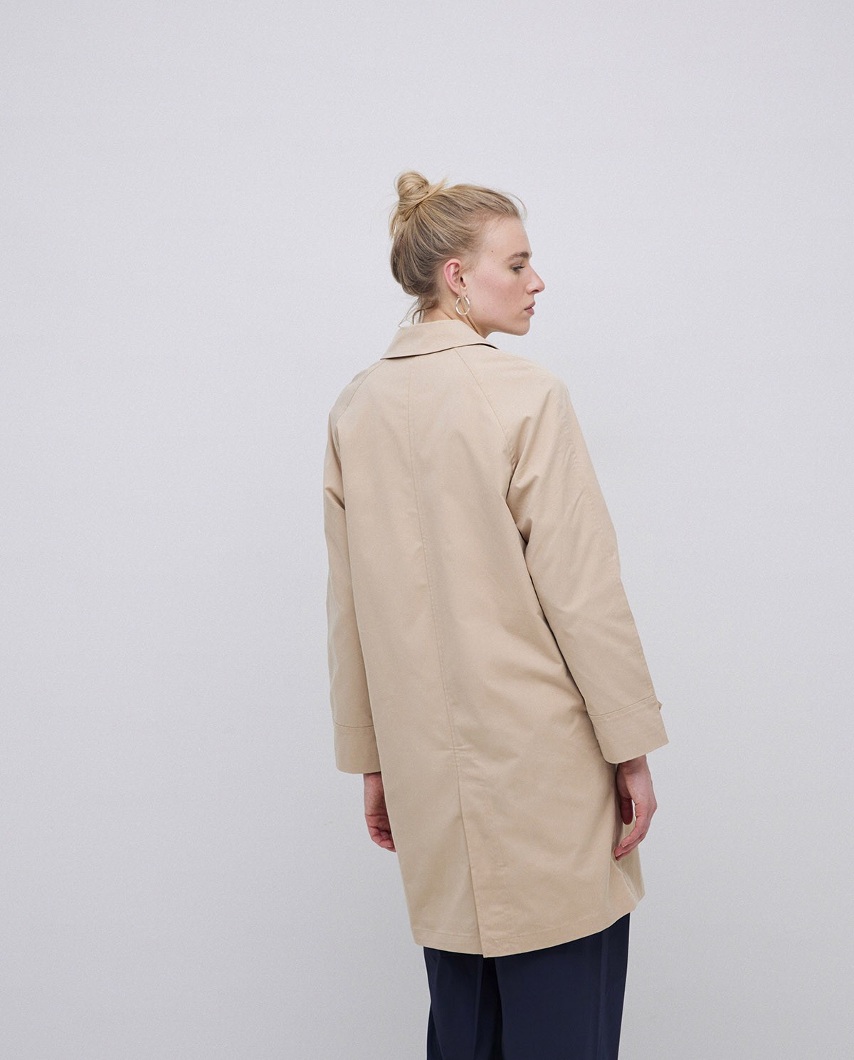 Gabardine col chemise beige 5