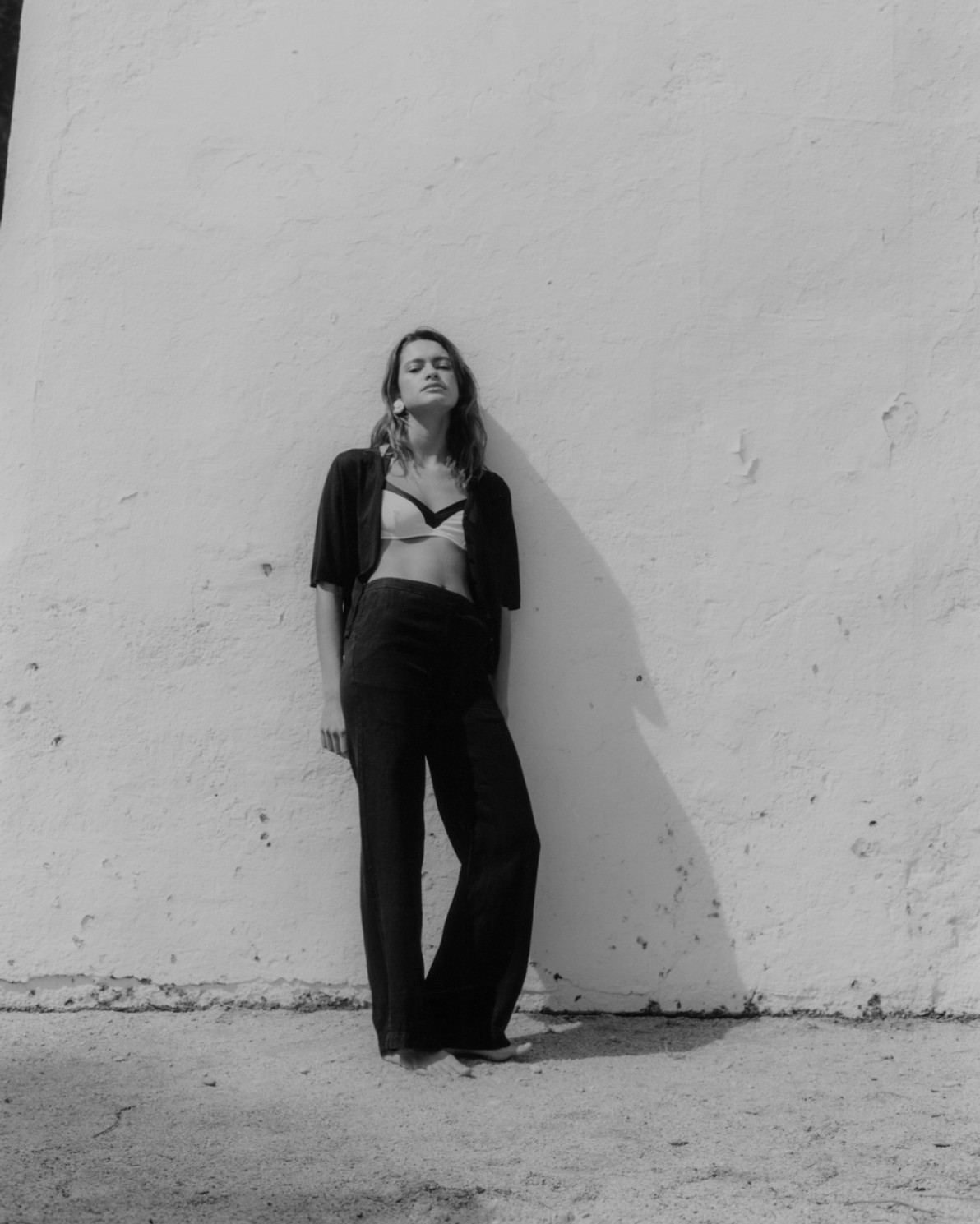 Pantalons rectes lli negre