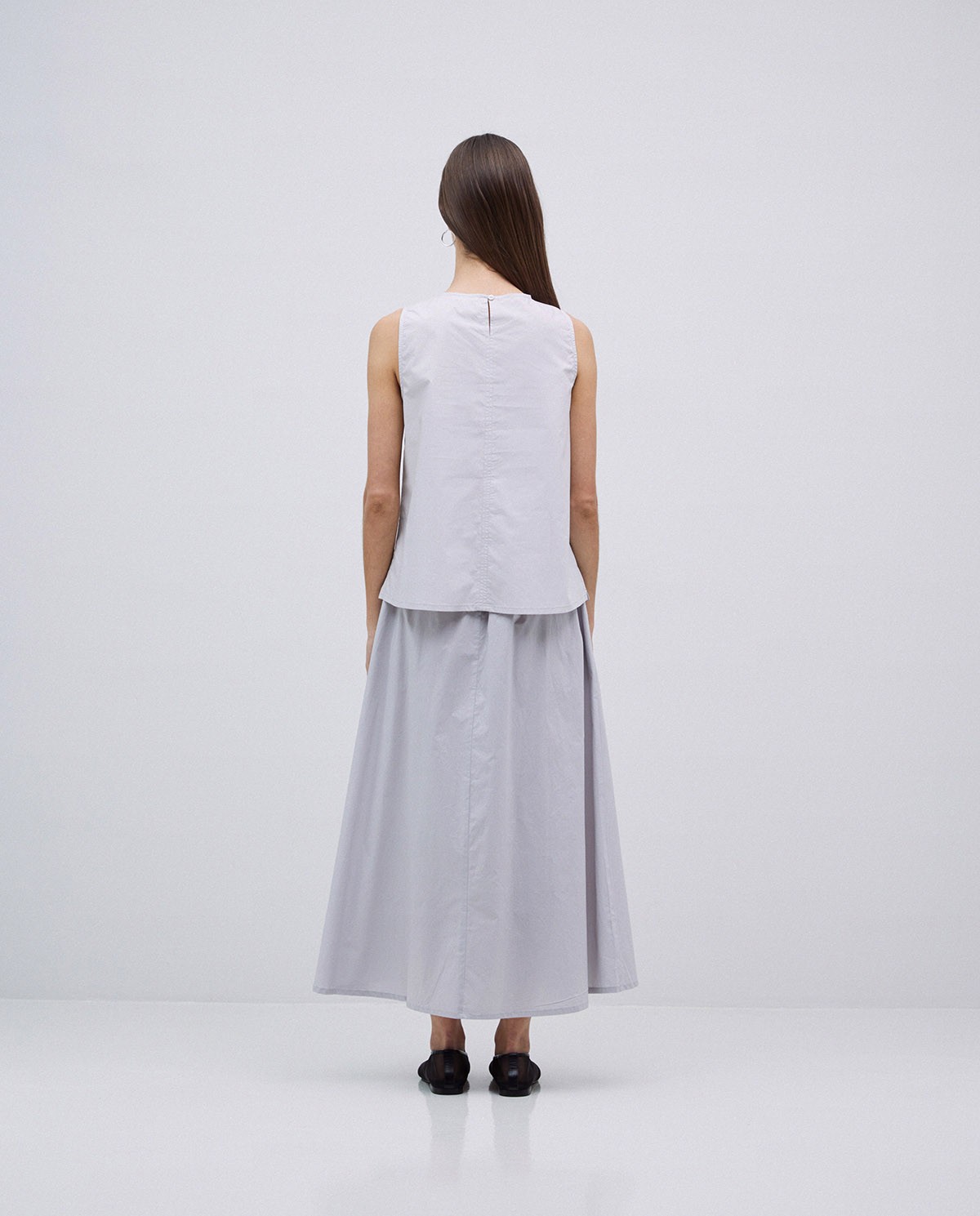 Grey poplin top 7