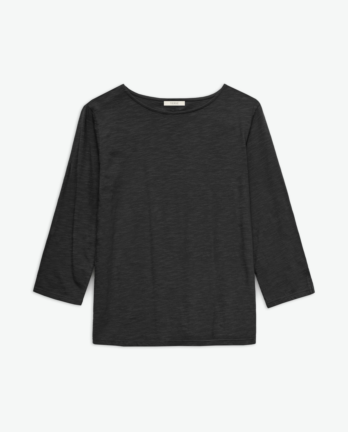 Camiseta 3/4 algodón flamé negro 6