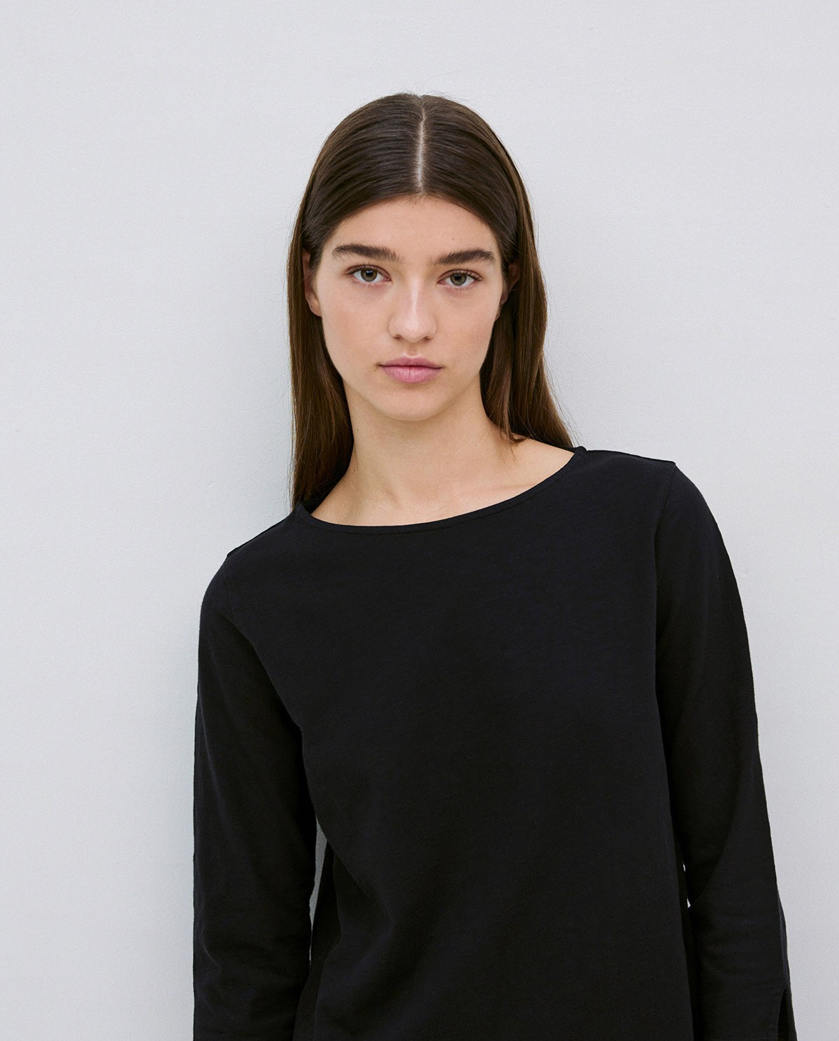 Camiseta 3/4 algodón flamé negro 1
