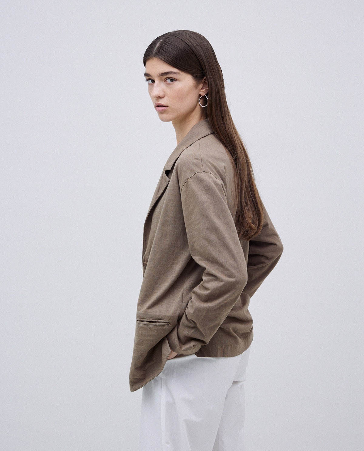 Khaki slub knit sport coat 2
