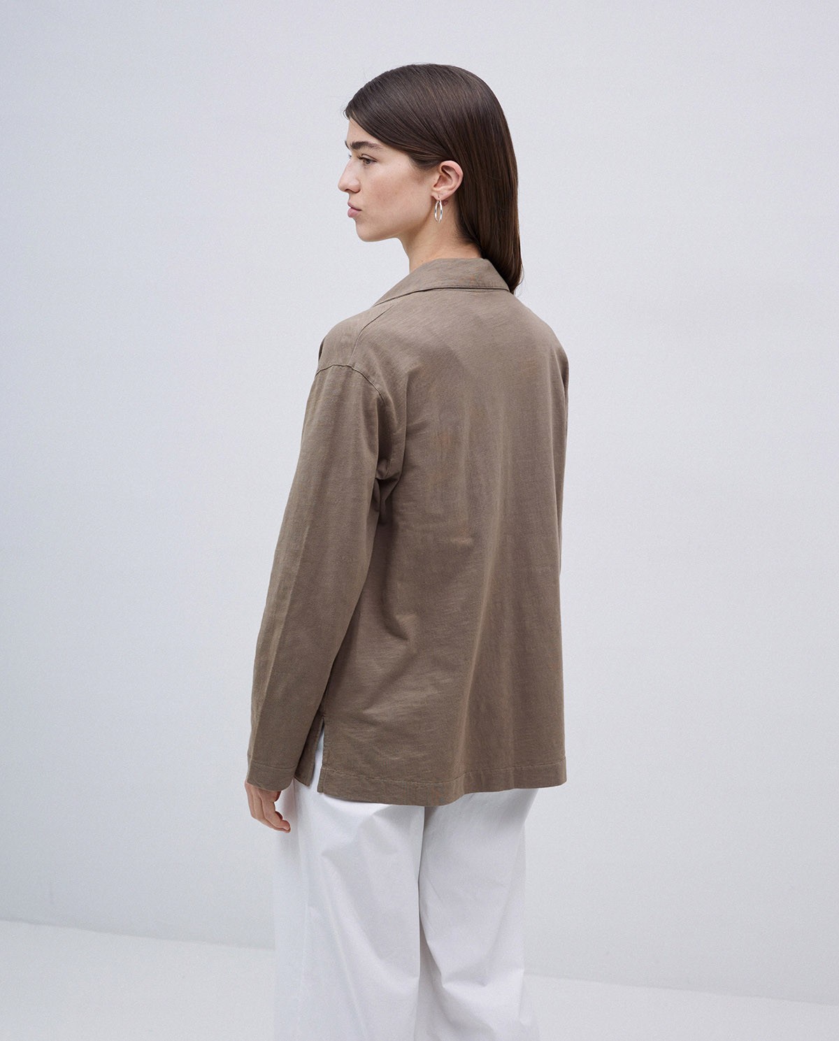 Khaki slub knit sport coat 3
