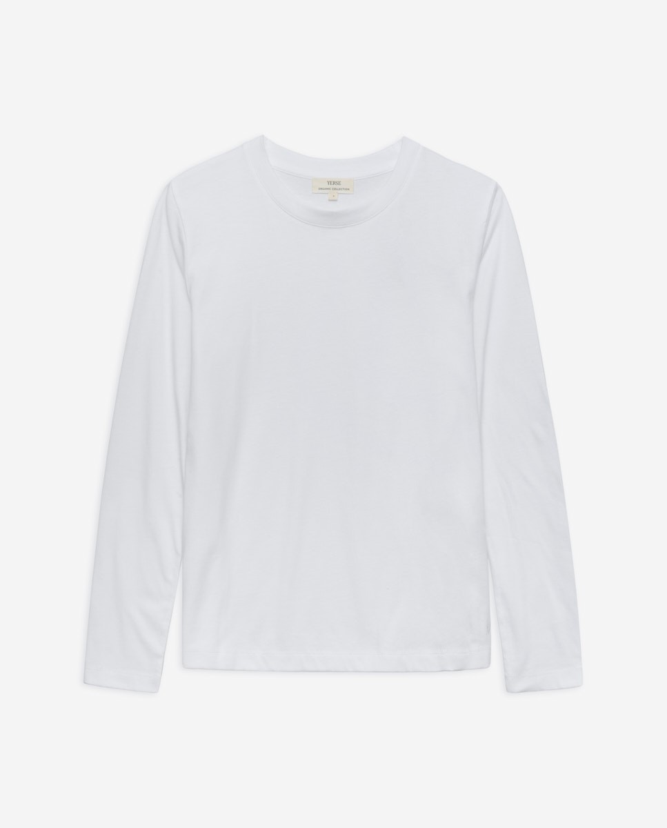Camiseta básica manga larga blanco 5