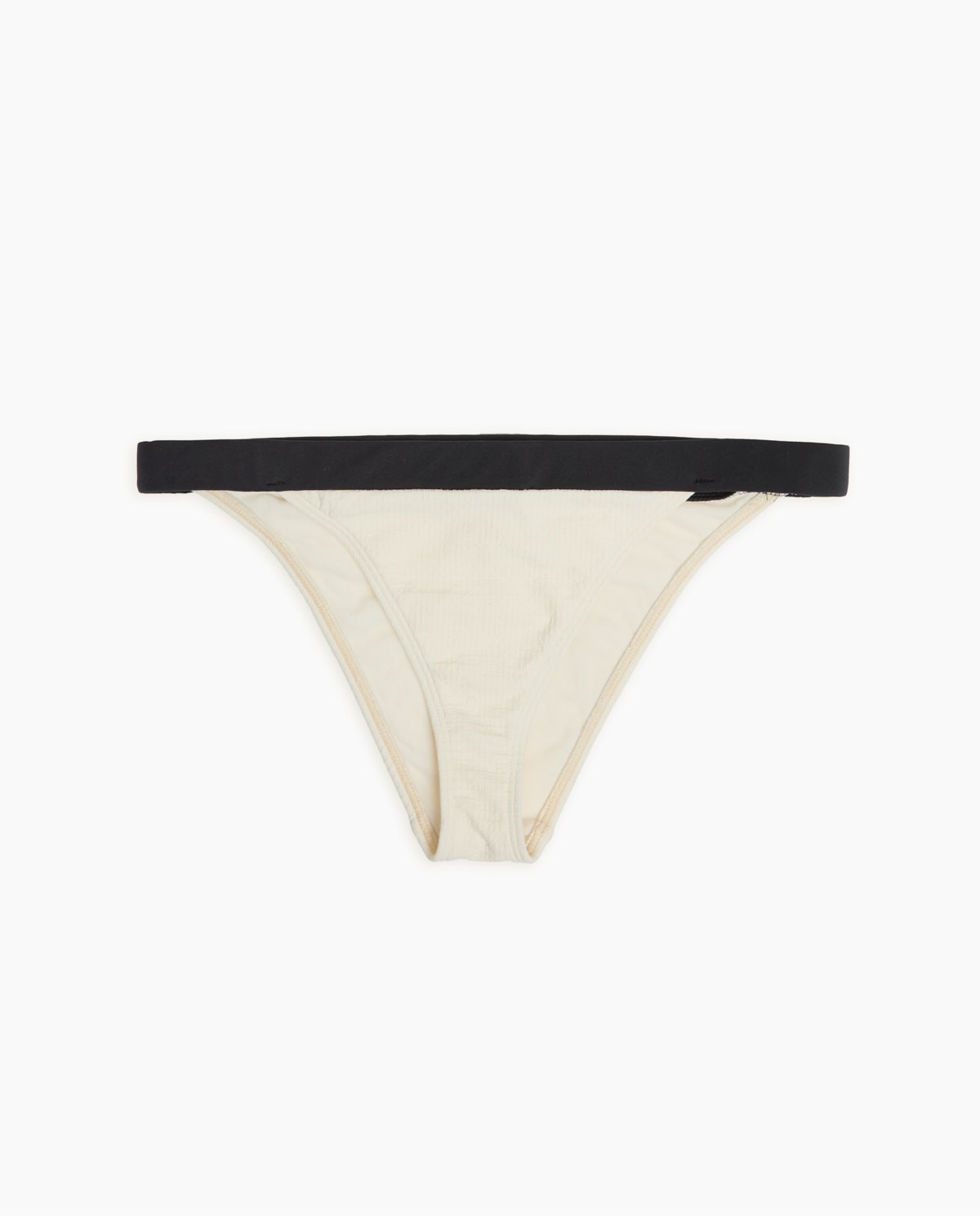 Bas de bikini bicolore écru 1