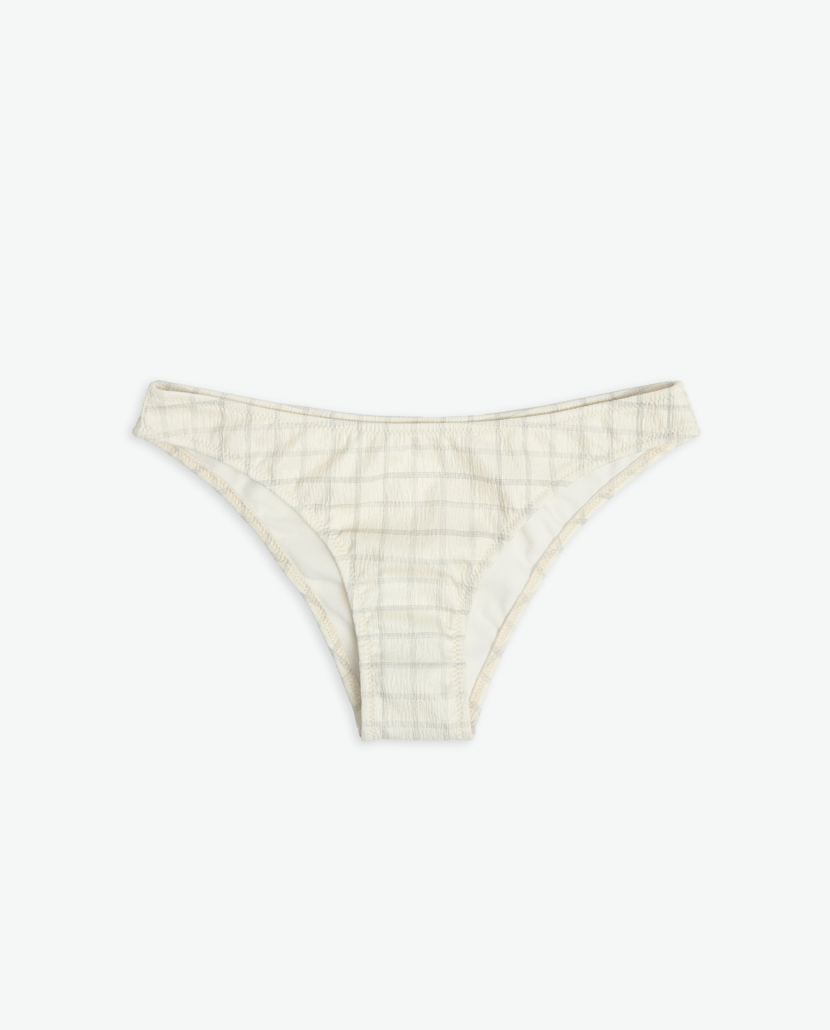Bikini bottom checked print ecru 3