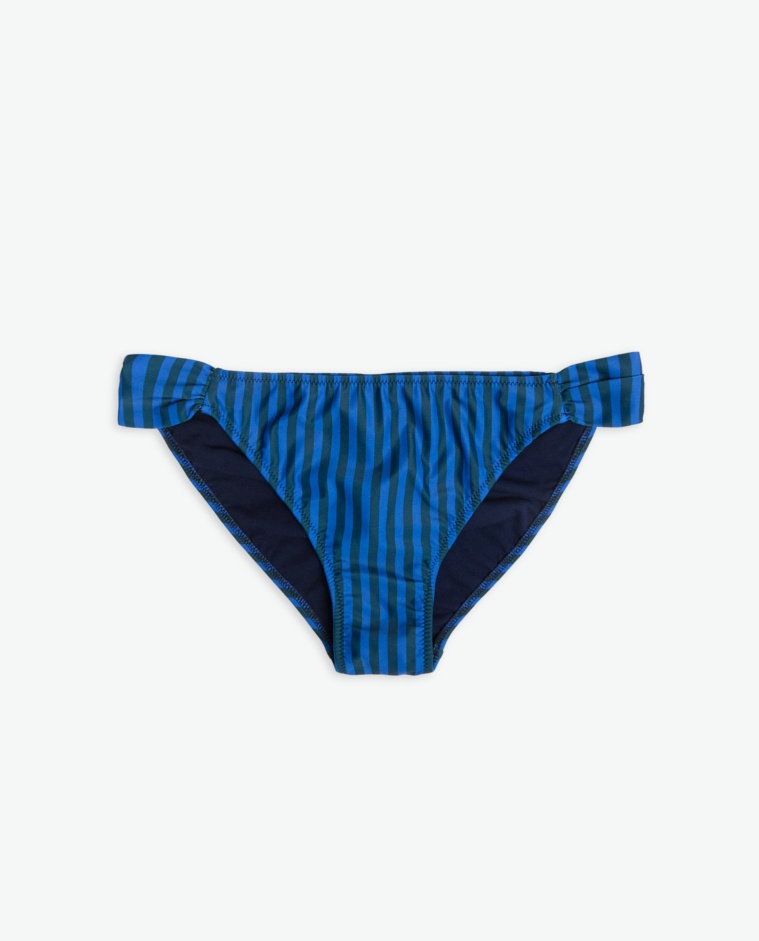 Braguita bikini tiro alto rayas azul