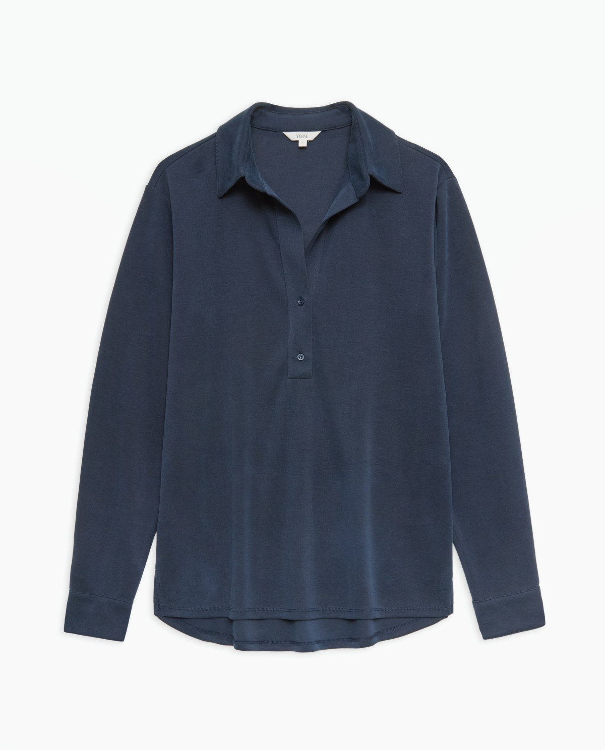 Camisa punt coll polo blau fosc