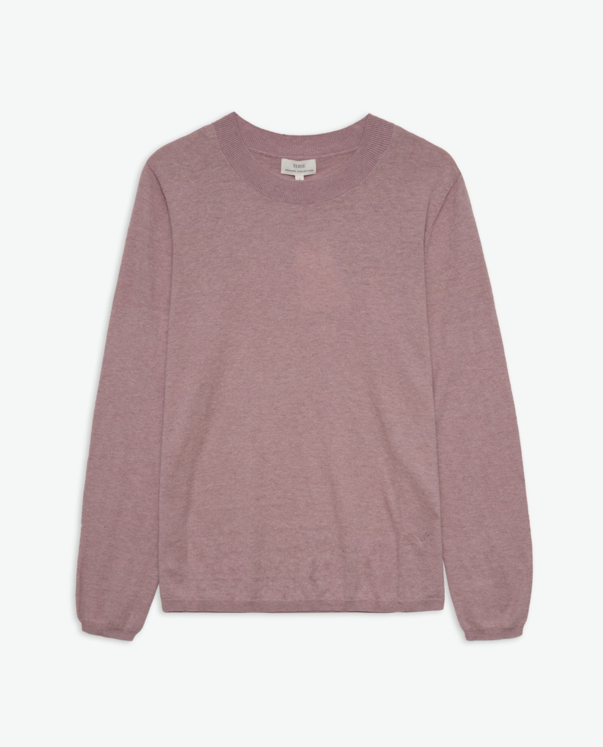 Pull mauve col rond en coton bio - Pull 100% coton bio 7