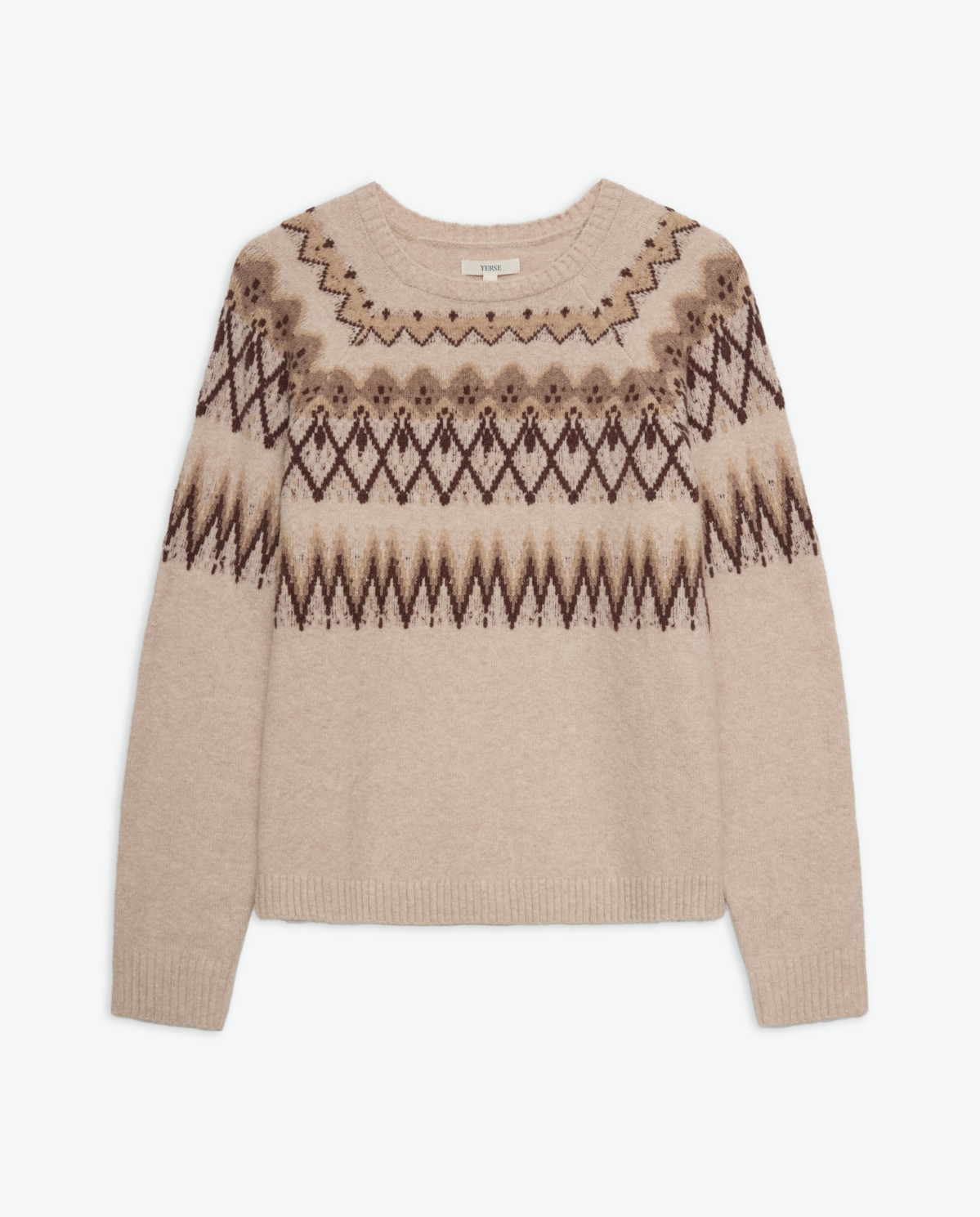 Jersey mezcla algodón y lana Jacquard crudo - Jersey Jacquard 7