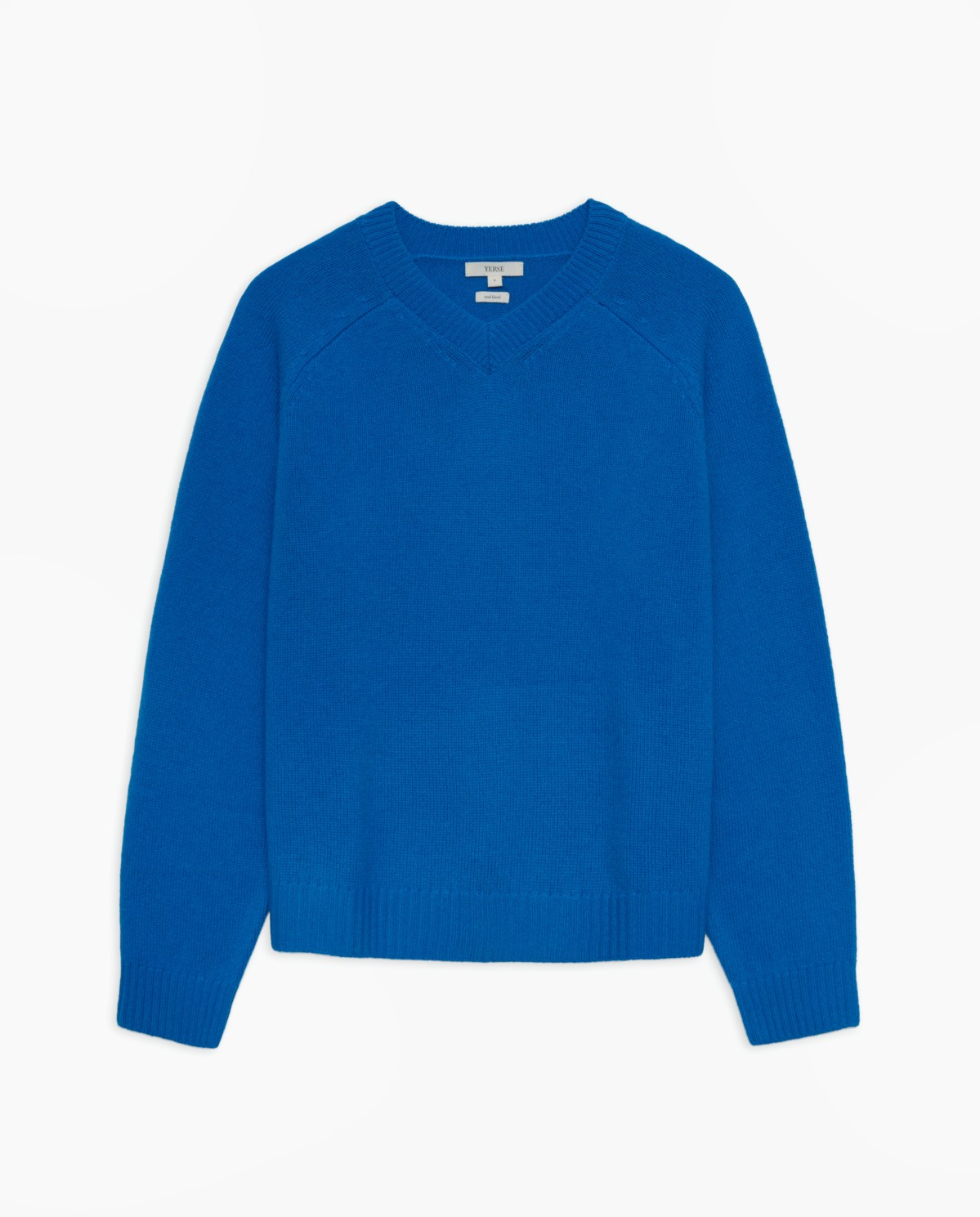 Blue V-neck wool blend sweater - Sweater made with RWS wool 6