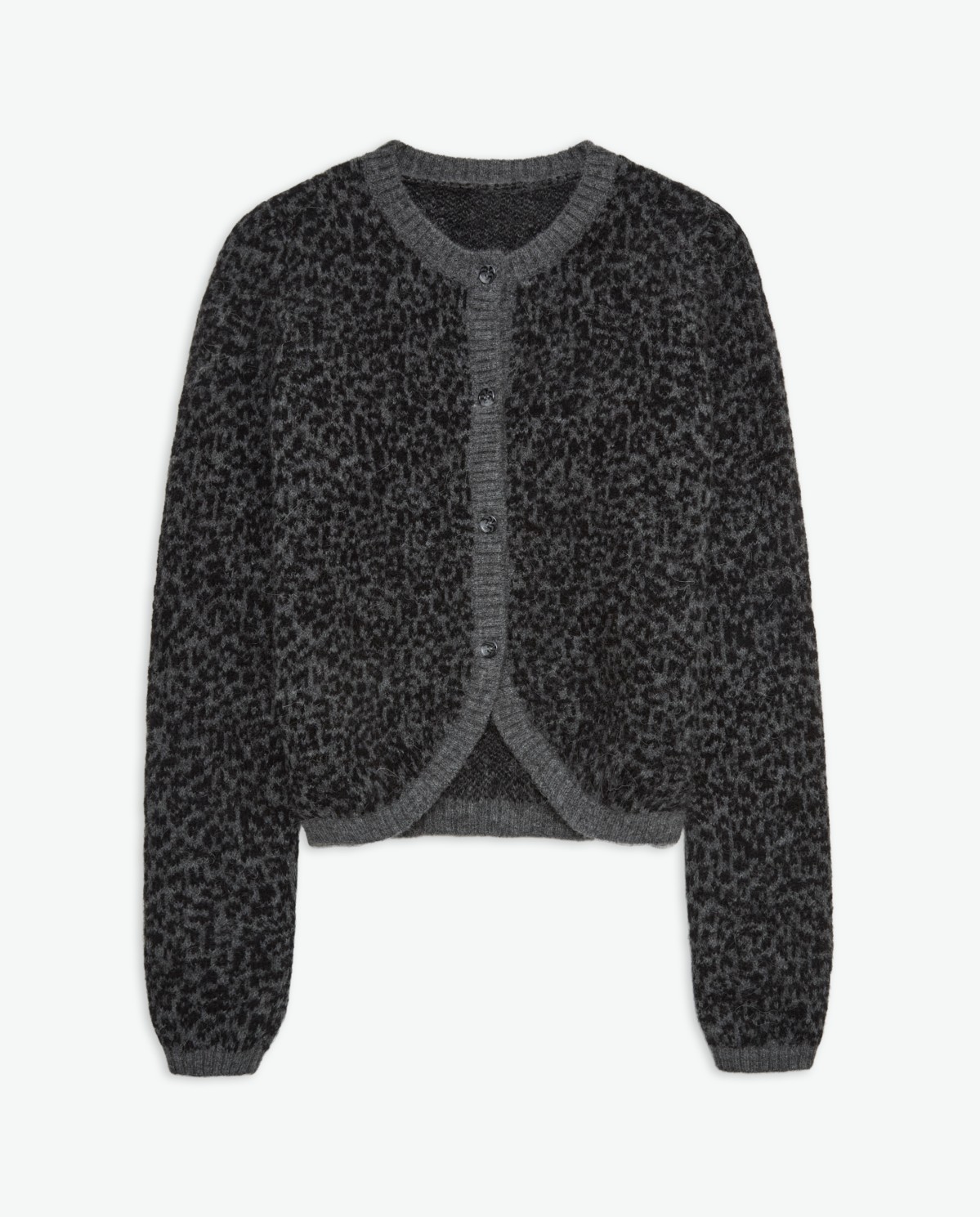 Cárdigan animal print leopardo gris - Cárdigan estampado animal print 7