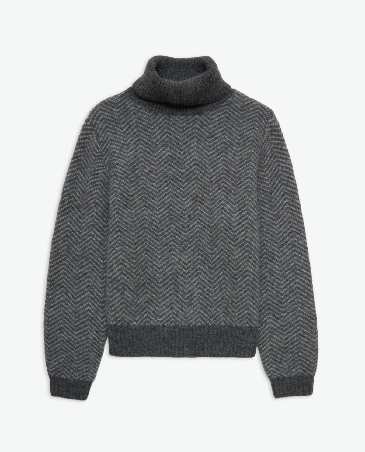 Jersey cuello vuelto espiga Jacquard