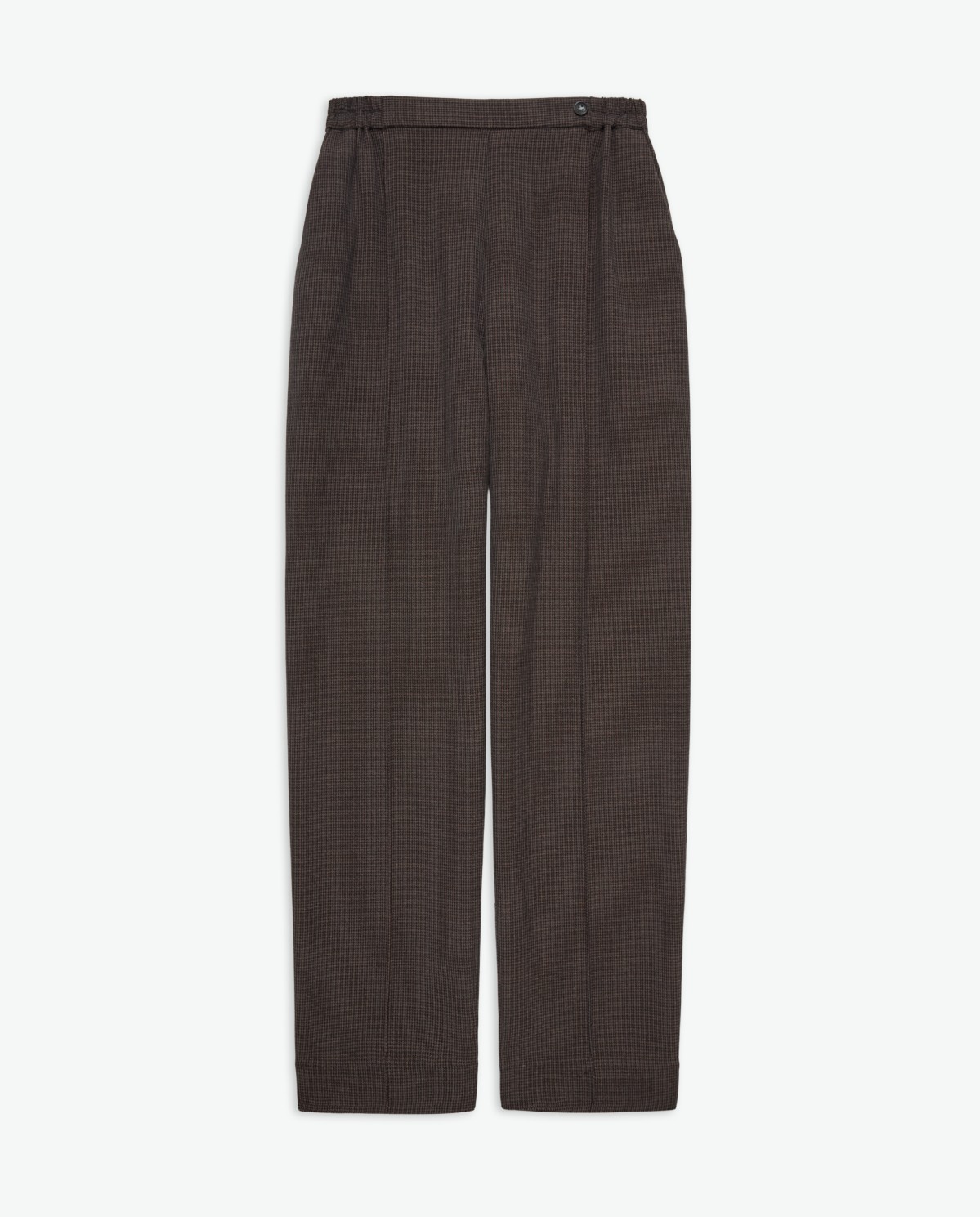 Pantalones traje pata de gallo marrón - Pantalones regular fit 7