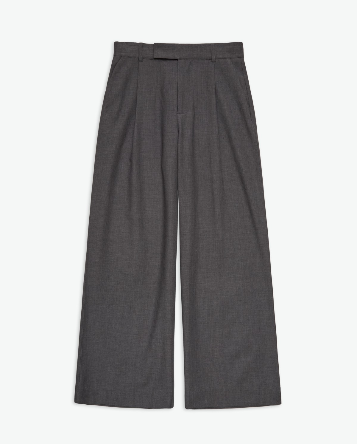 Gray pleated wide-leg suit pants - Wide-leg pants 7