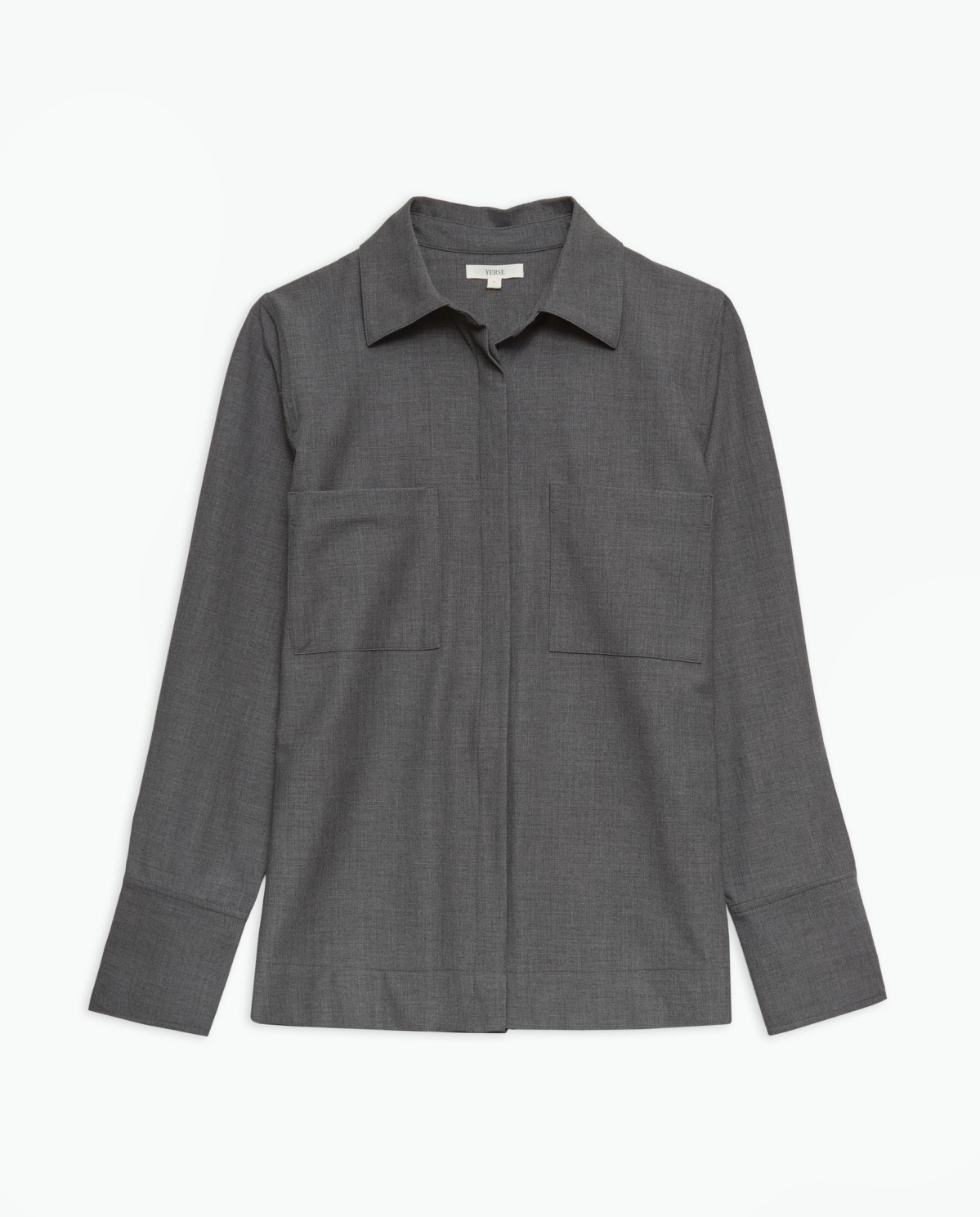 Long-sleeved shirt with pockets, gray - Long-sleeved shirt 7