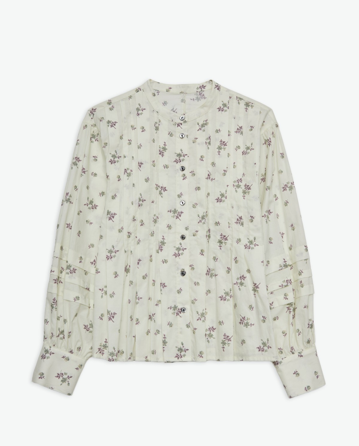 Multicolour floral-print blouse