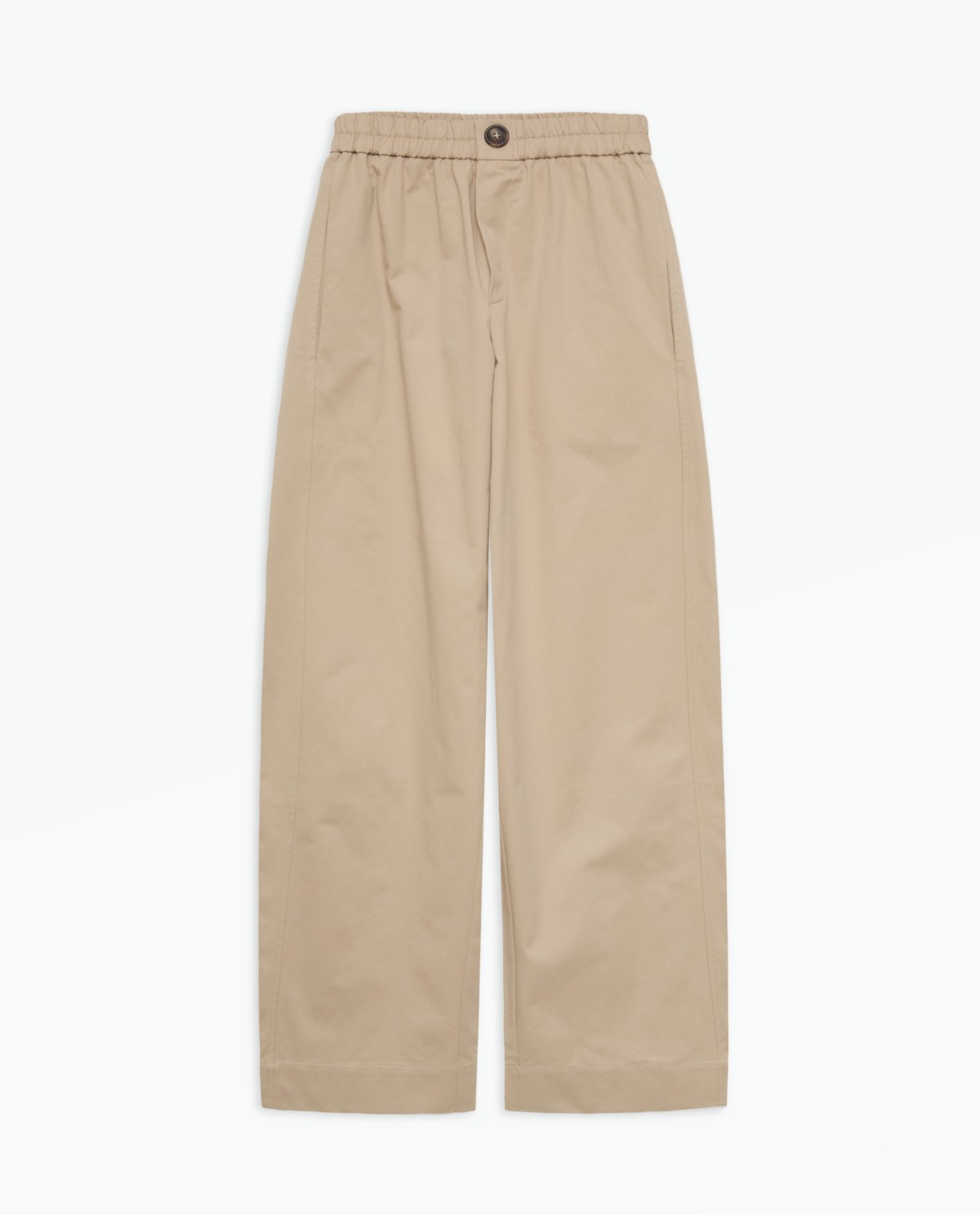 Pantalones anchos balloon fit beige