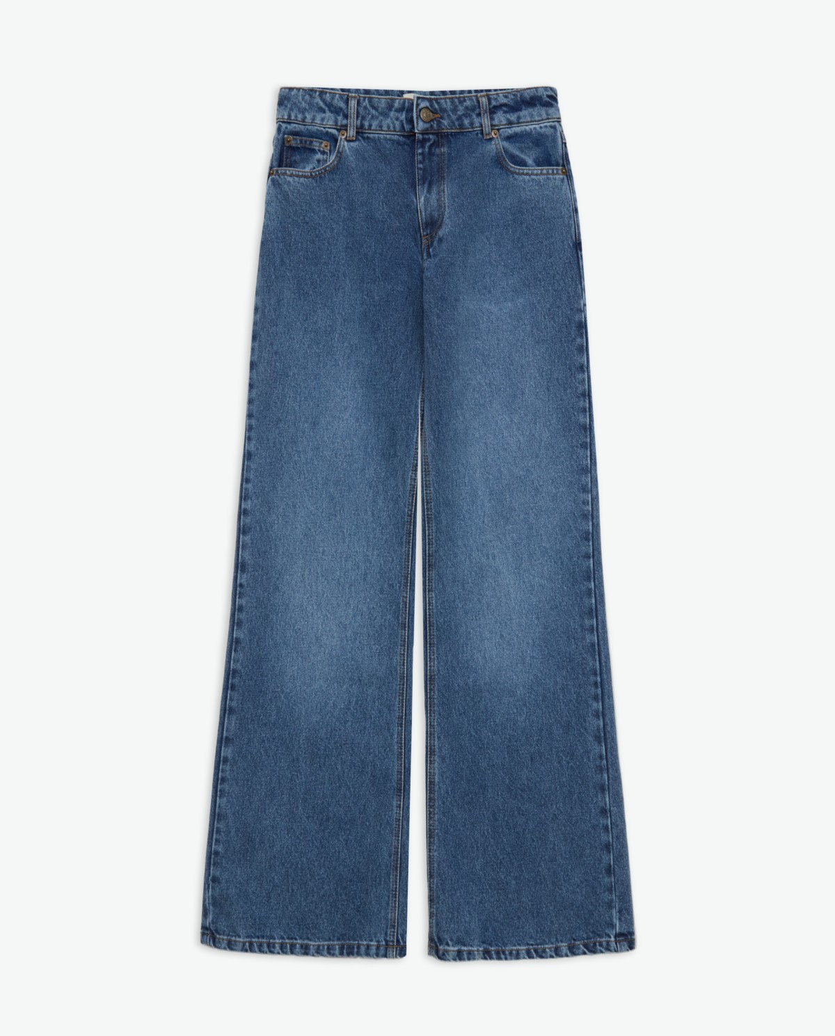 Wide leg organic cotton jeans in blue - 100% organic cotton jeans 7