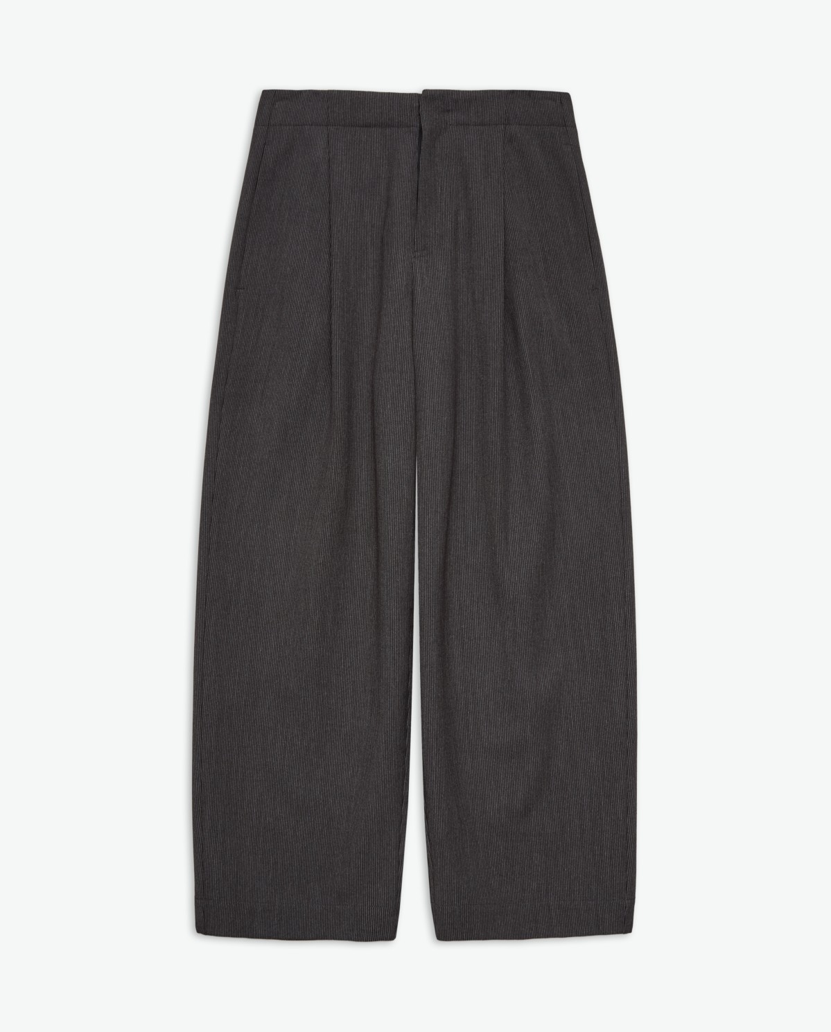 Pantalones barrel leg rayas gris oscuro - Pantalones barrel leg 7