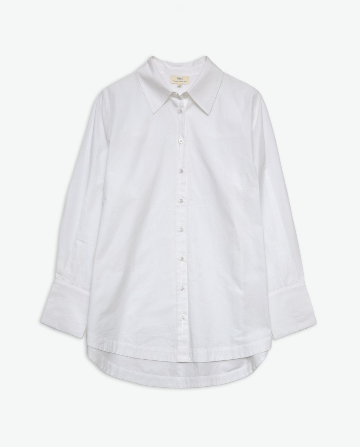 Camisa popelín cotó orgànic blanc