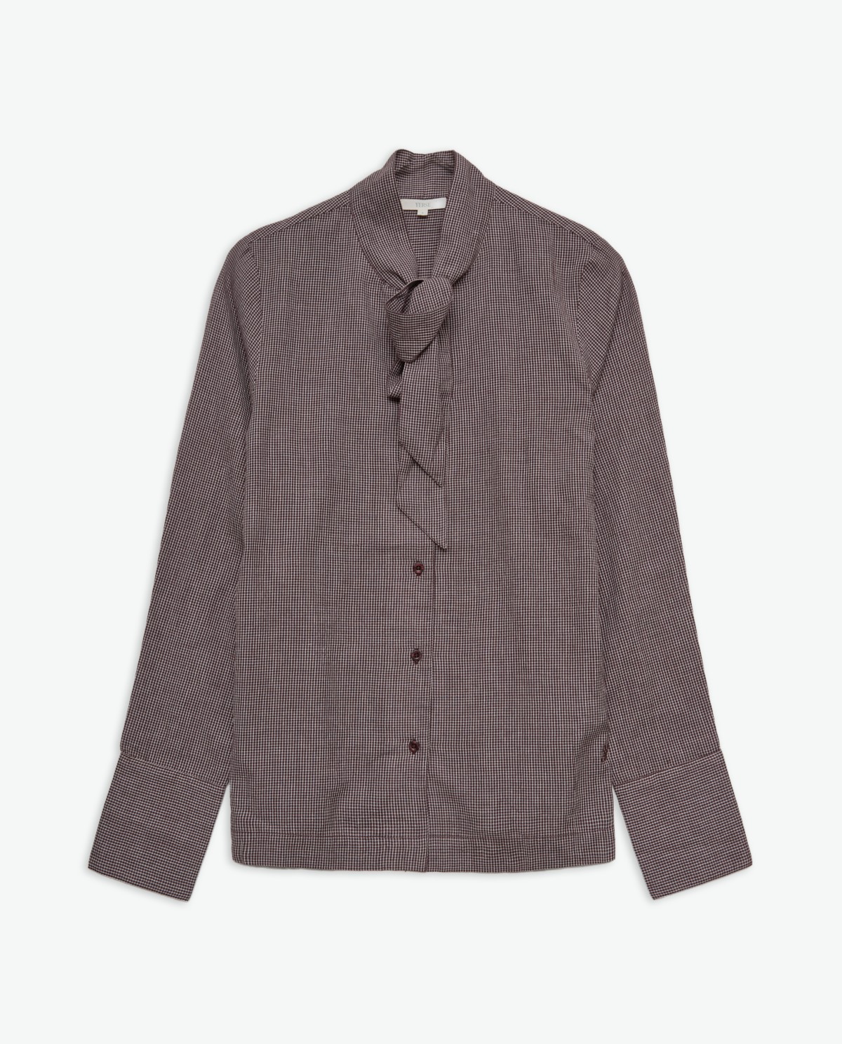 Blusa de cuadros 100% algodón marrón - Blusa 100% algodón 9